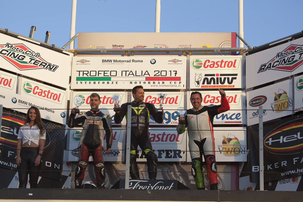 1Podio Trofeo Italia 1000 3 Prova Misano 8 ottobre 2017 1 Andrea Poggi 2 Gianluca Fontanelli 3 Mirco Marini